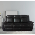 European Style Recliner Leather Living Room Sofa Set